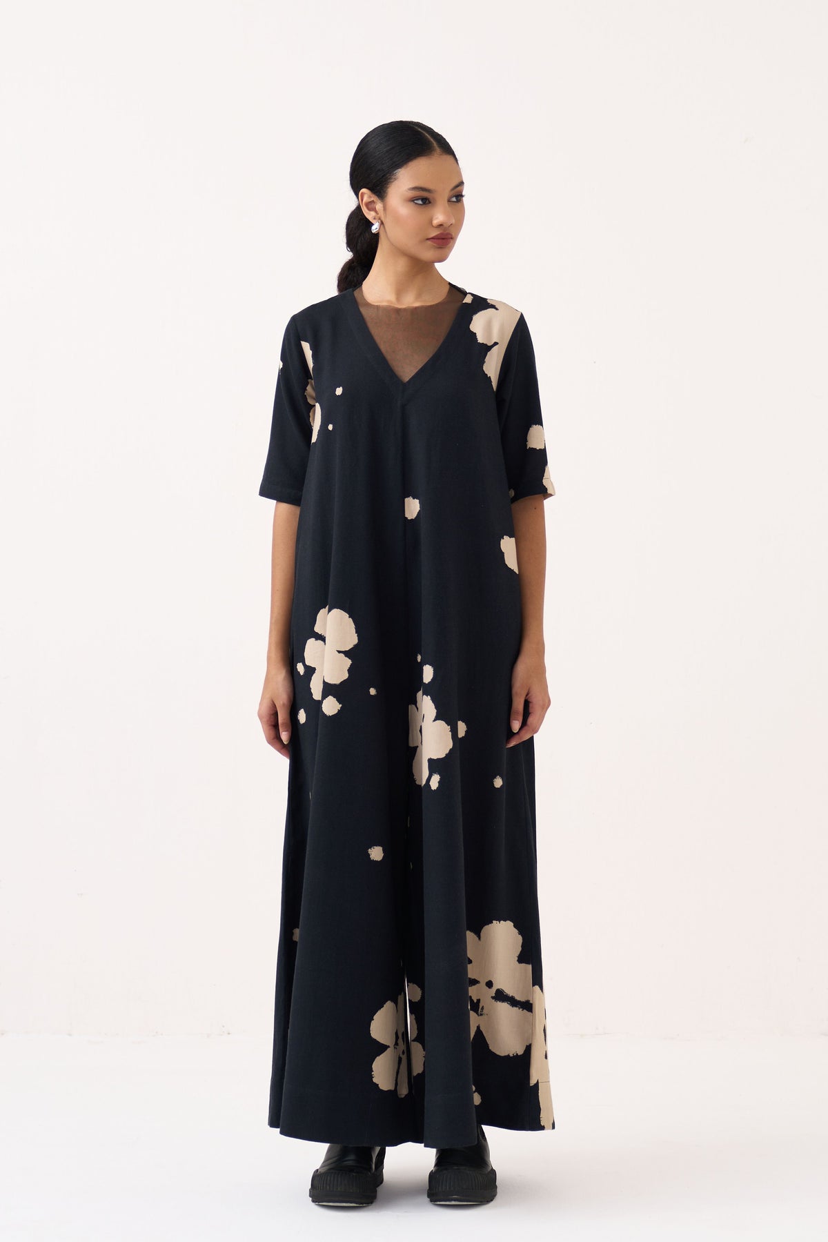 Black Floral Jumpsuit