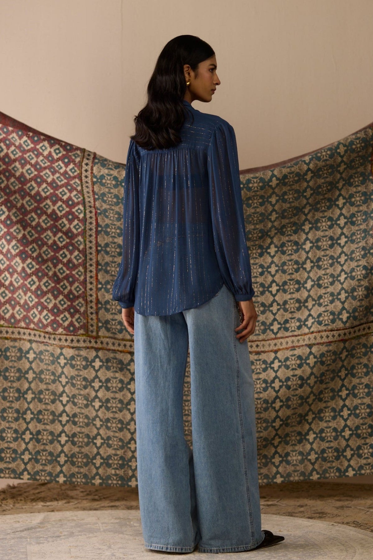 Elegance Navy Top