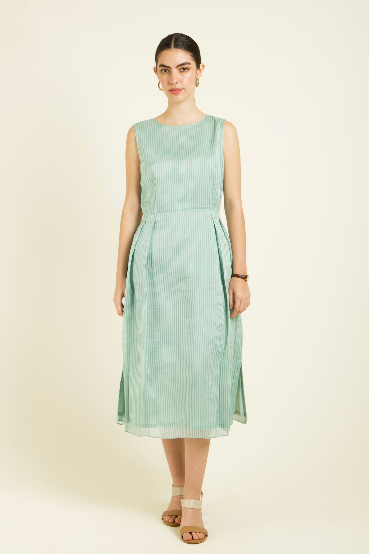 Mint Stripe Organza Dress