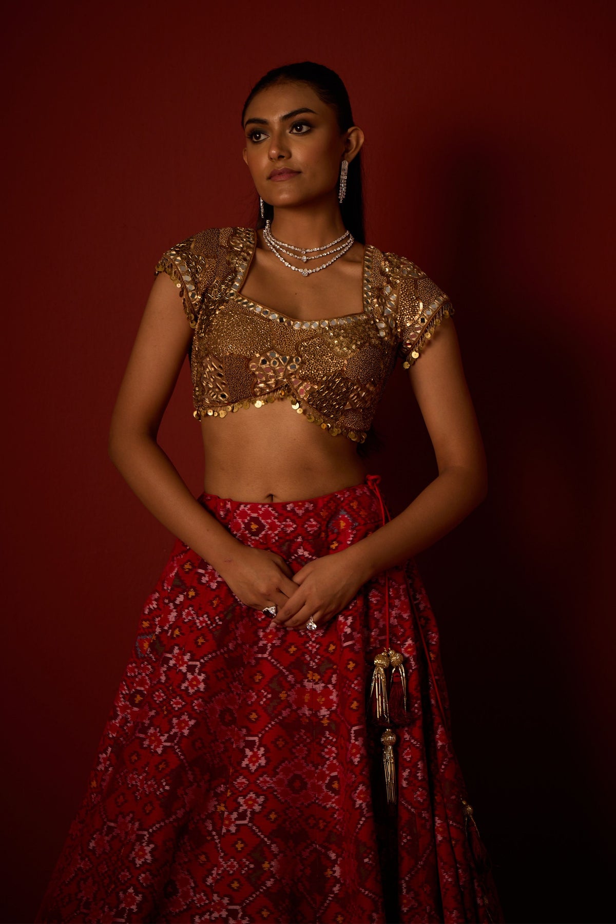 Golden Patola Lehenga Set