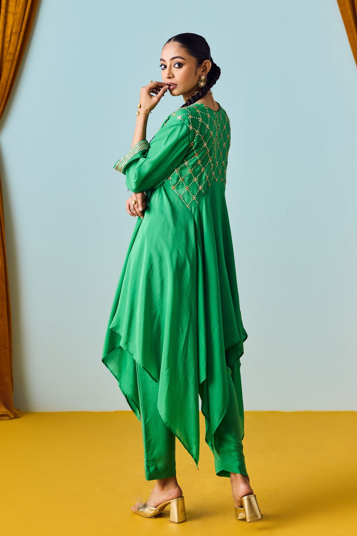 Sureen Green Kurta Set