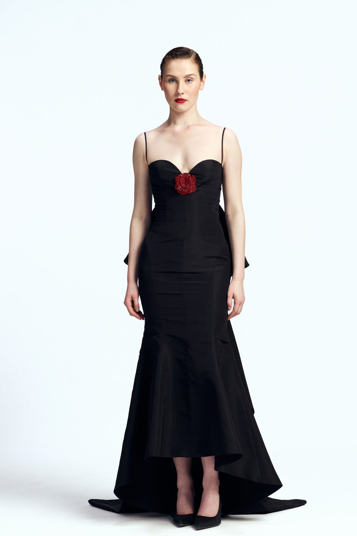 Plunging V Neck Gown