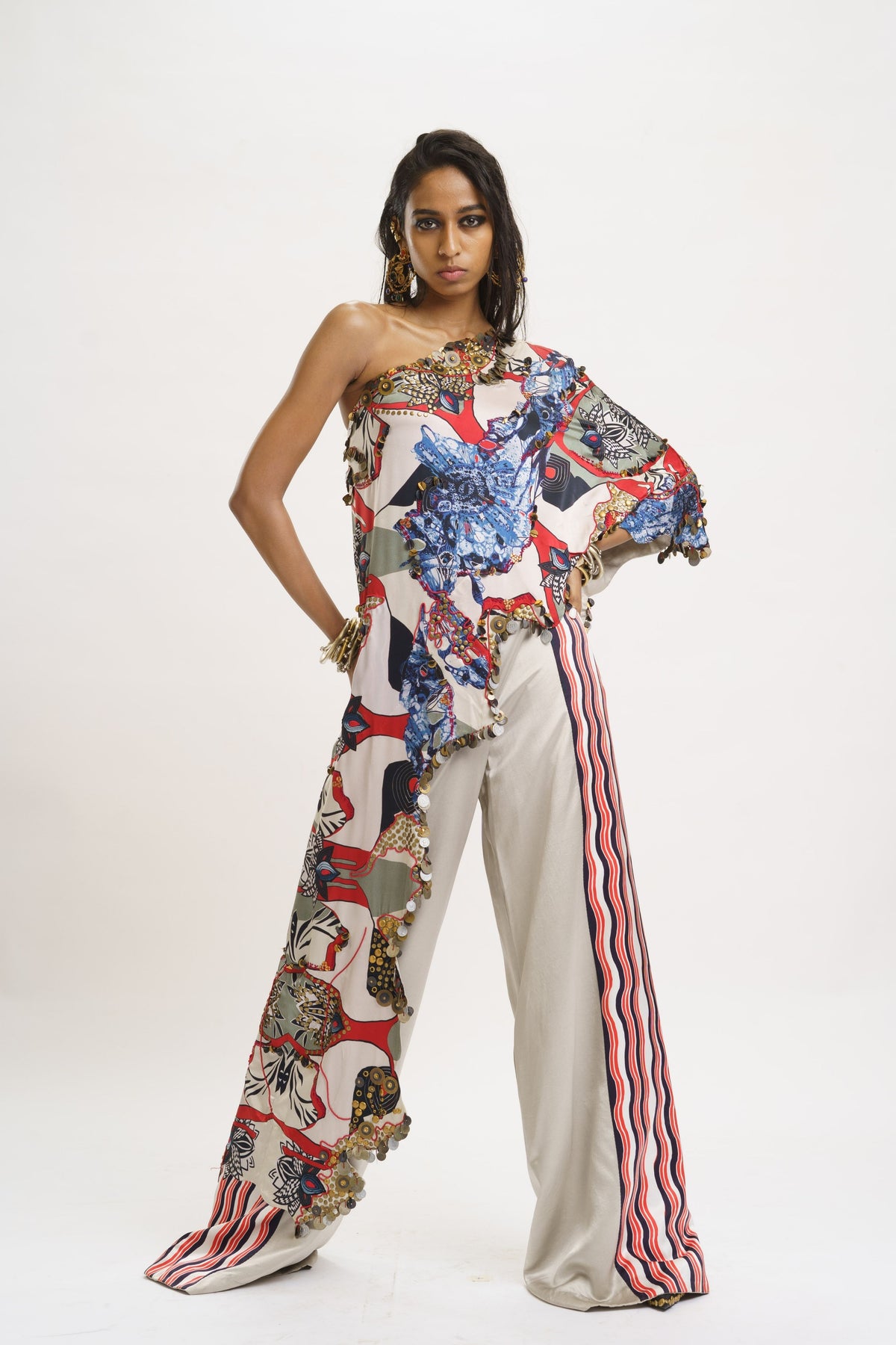 One Shoulder Top With Trouser