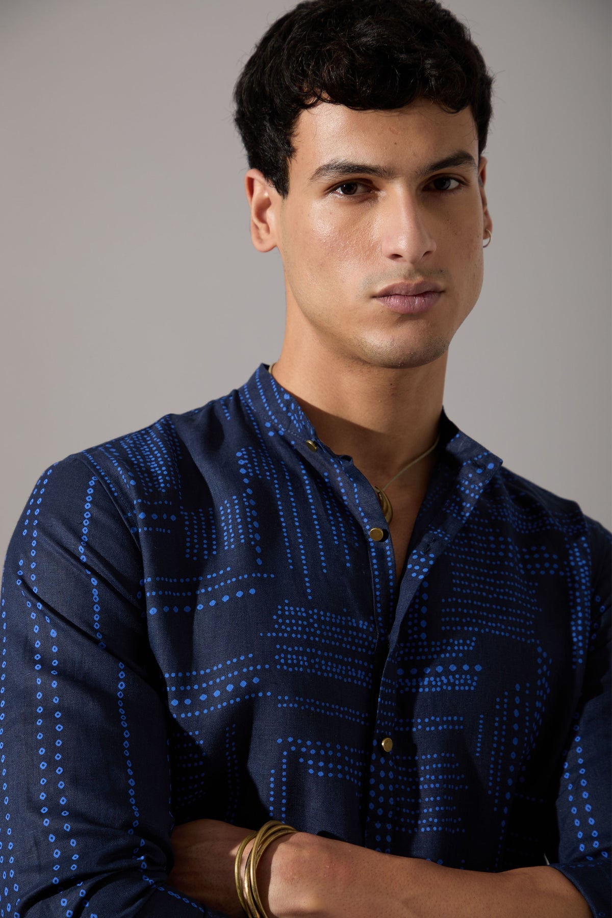 Lucas Shibori And Dots Kurta Set