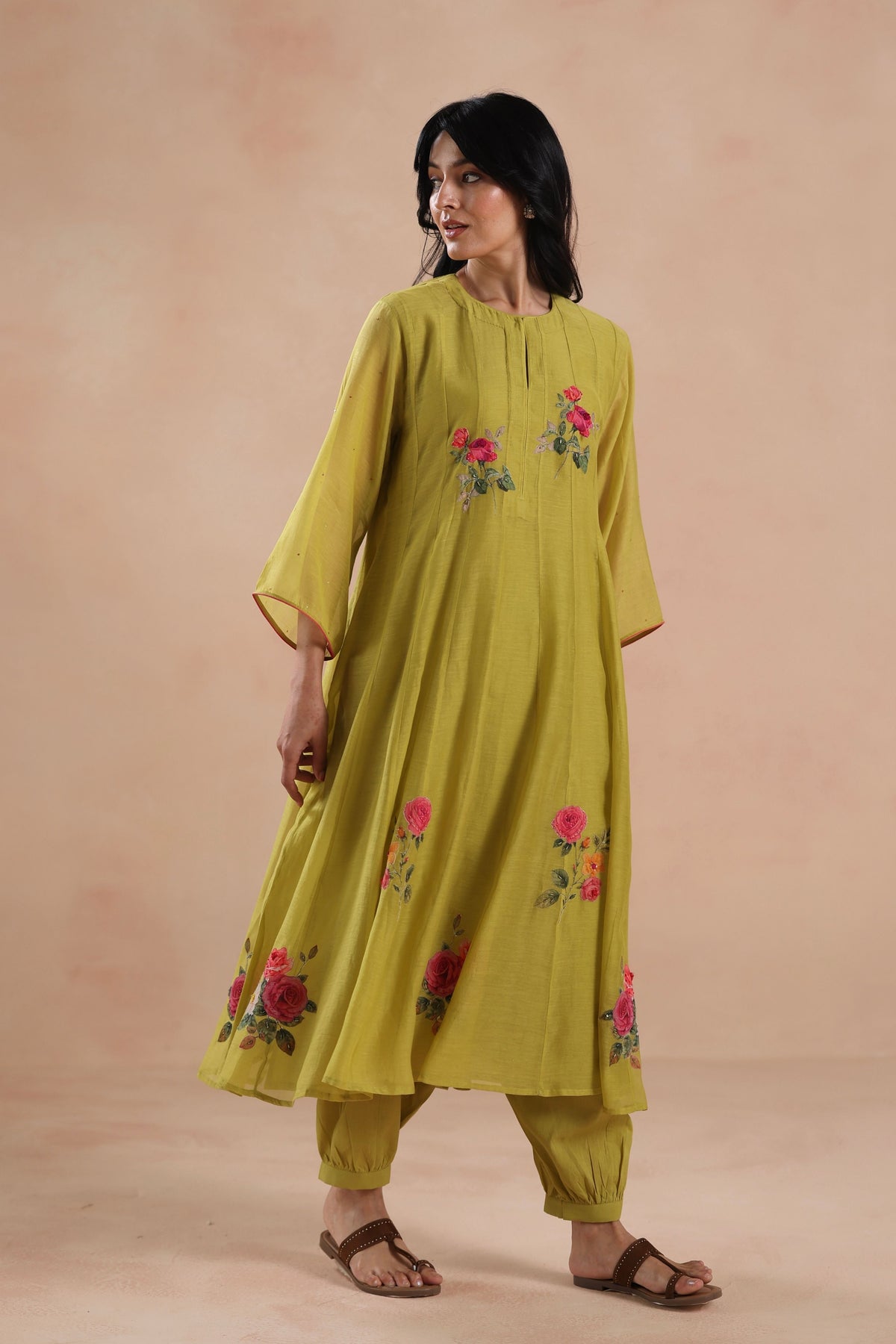 Holi Green Kurta Set