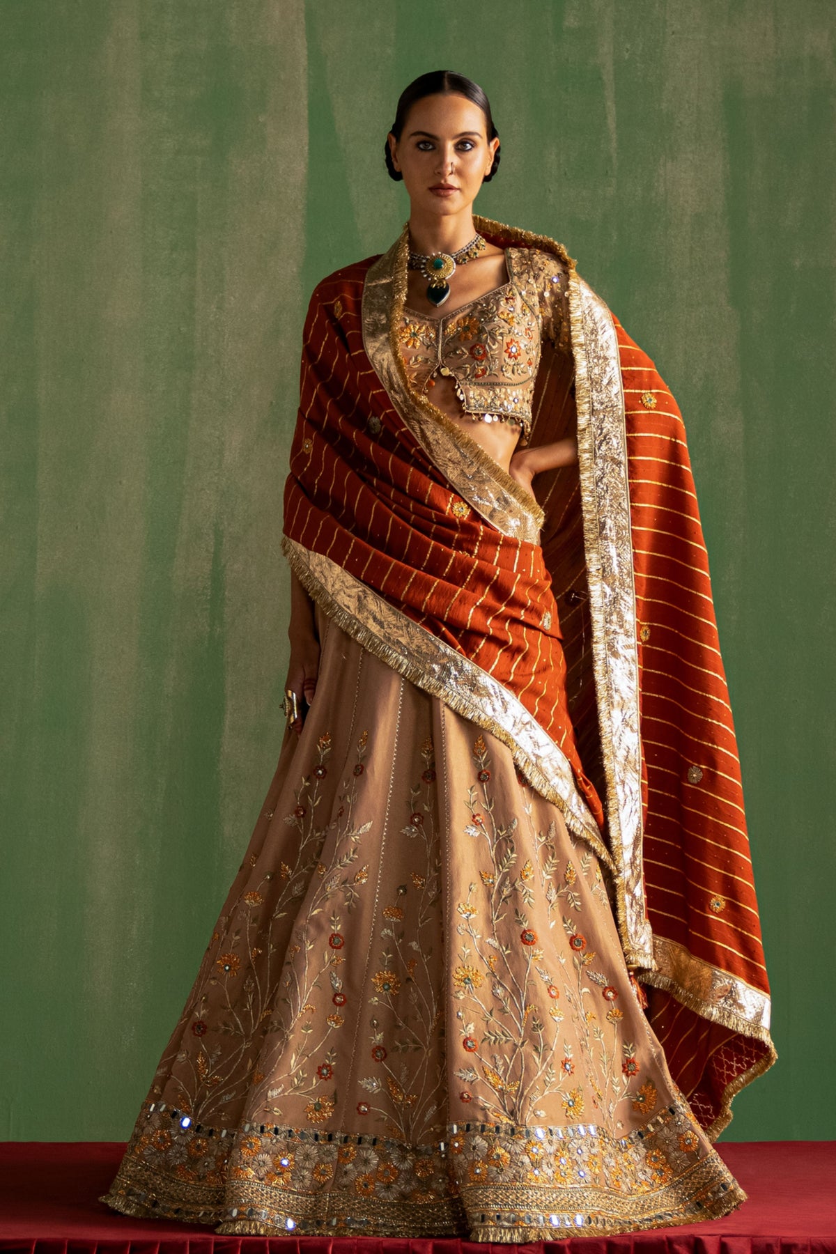 Tanuja Chanderi Lehenga Set