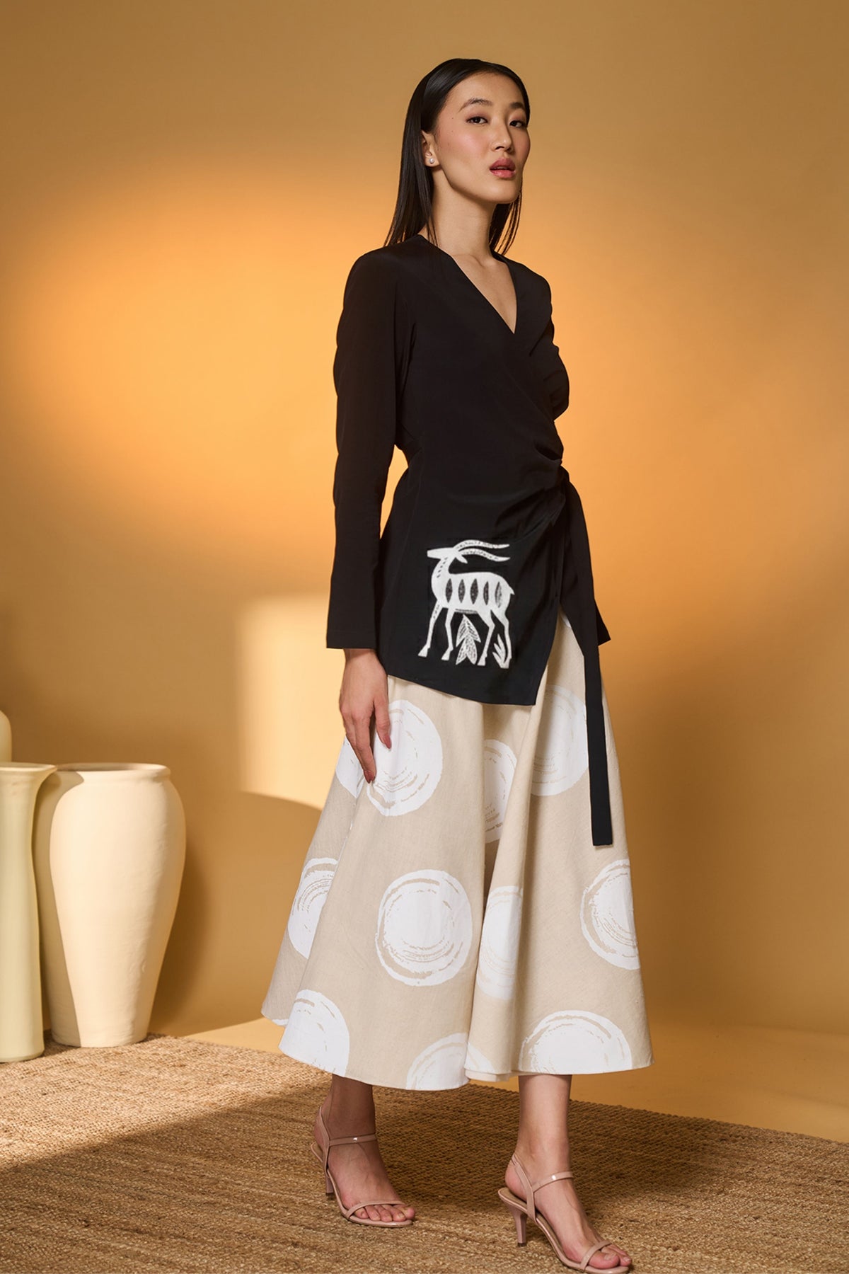 Midnight Stag Skirt Set