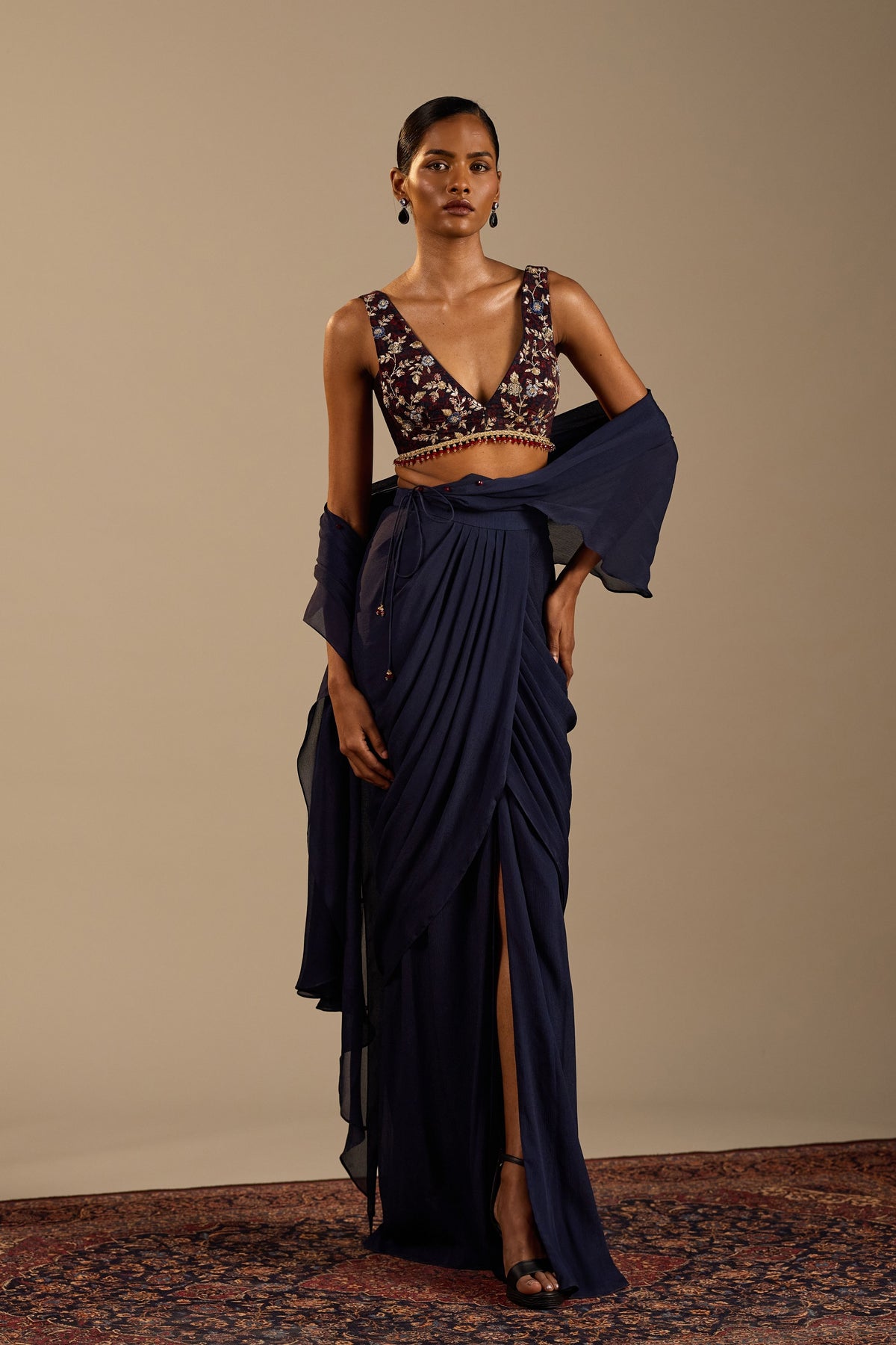 Vittoria Draped Saree Set