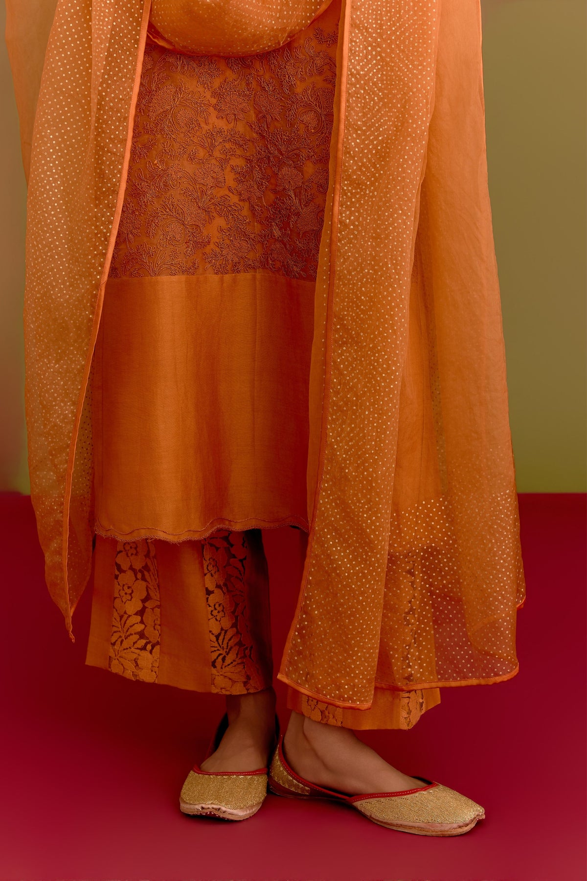 Orange Kurta Set