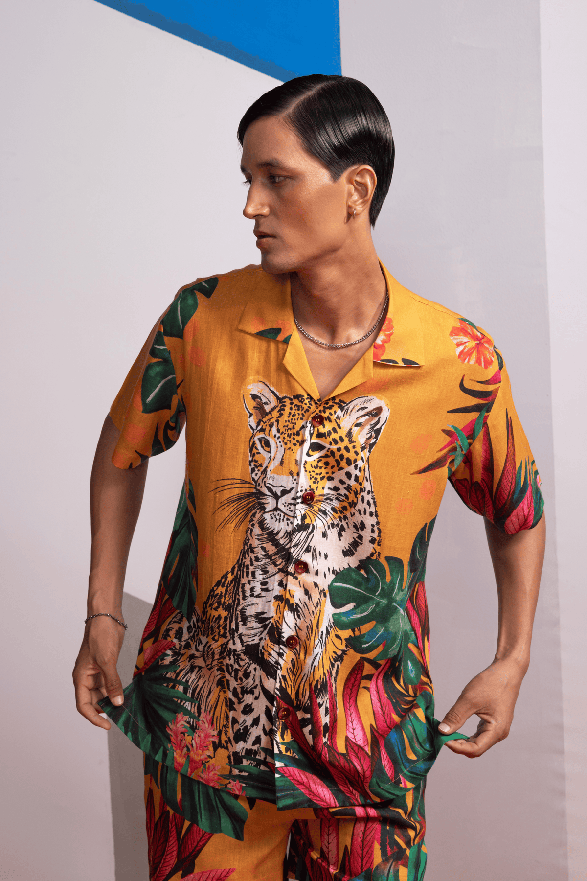 Feral Flora Mustard Shirt