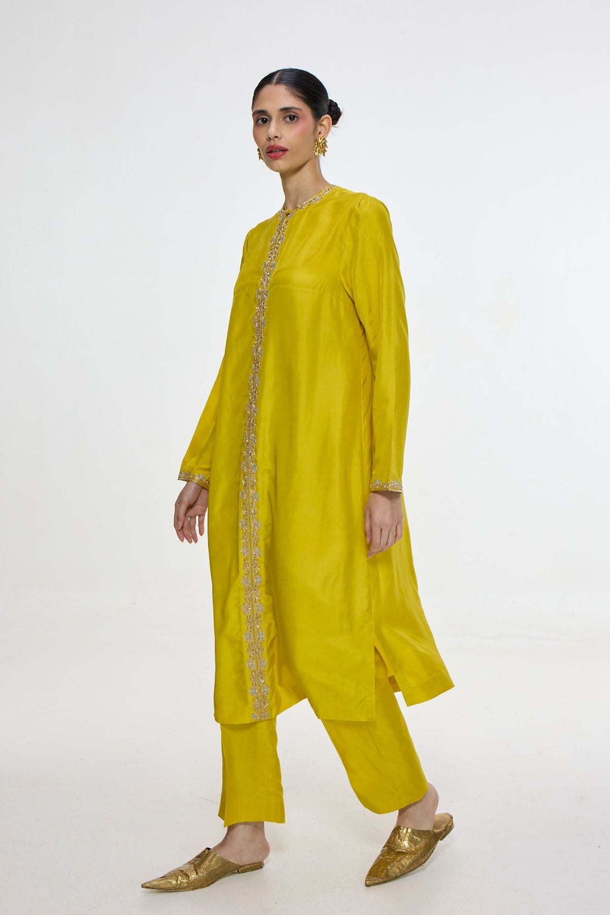 Mustard Kurta Set