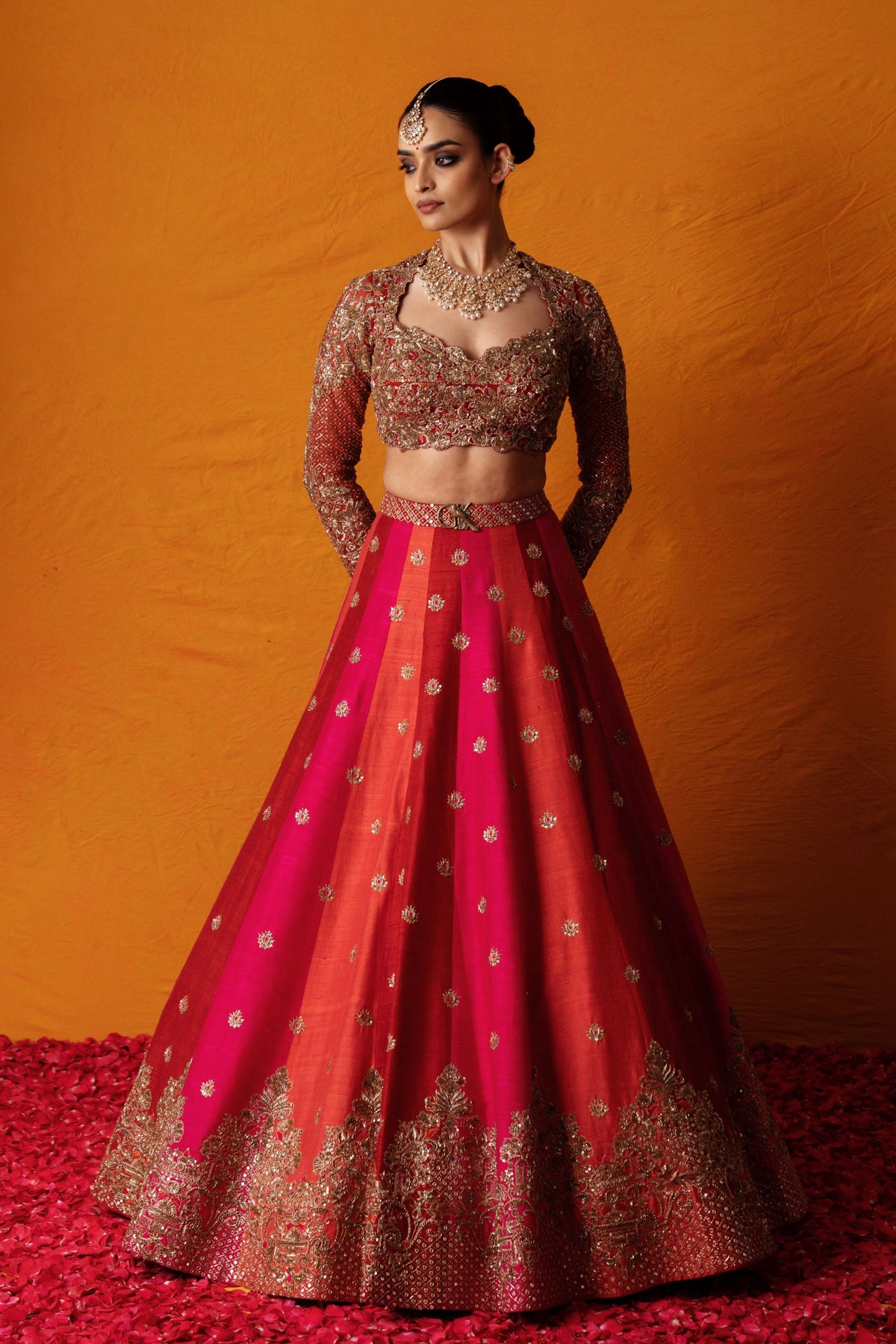 Ahalya Roja Lehenga Set
