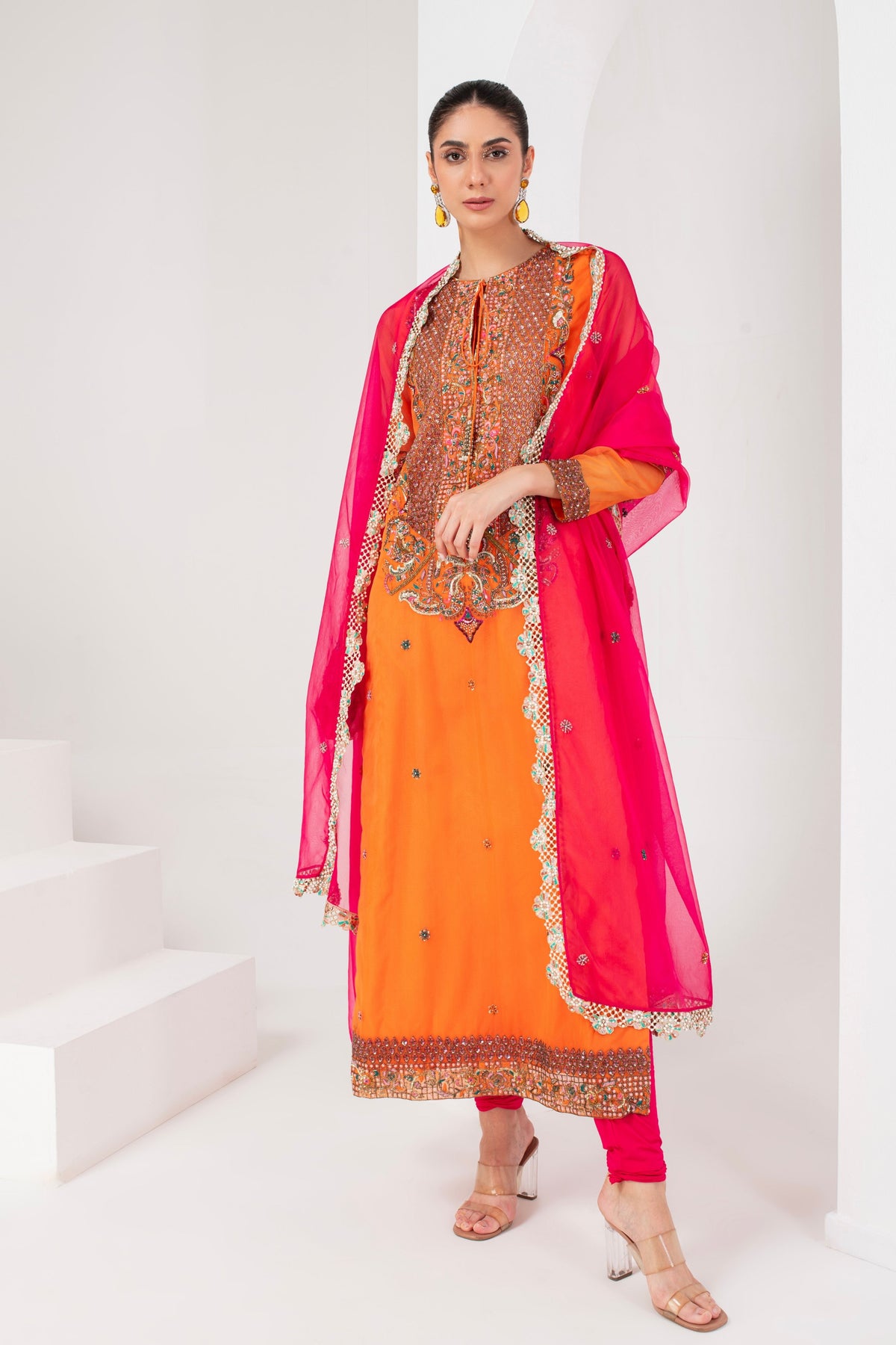 Orange Kurta Set