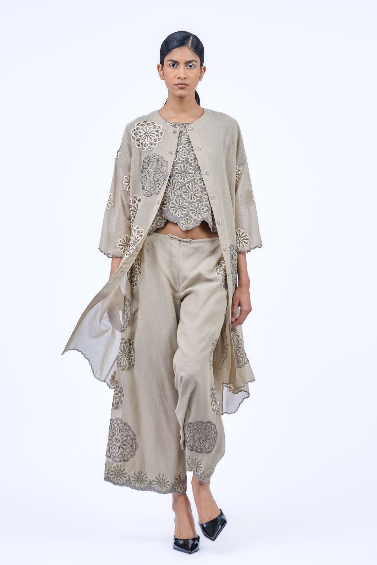 Handloom Cotton Threadwork Blouse