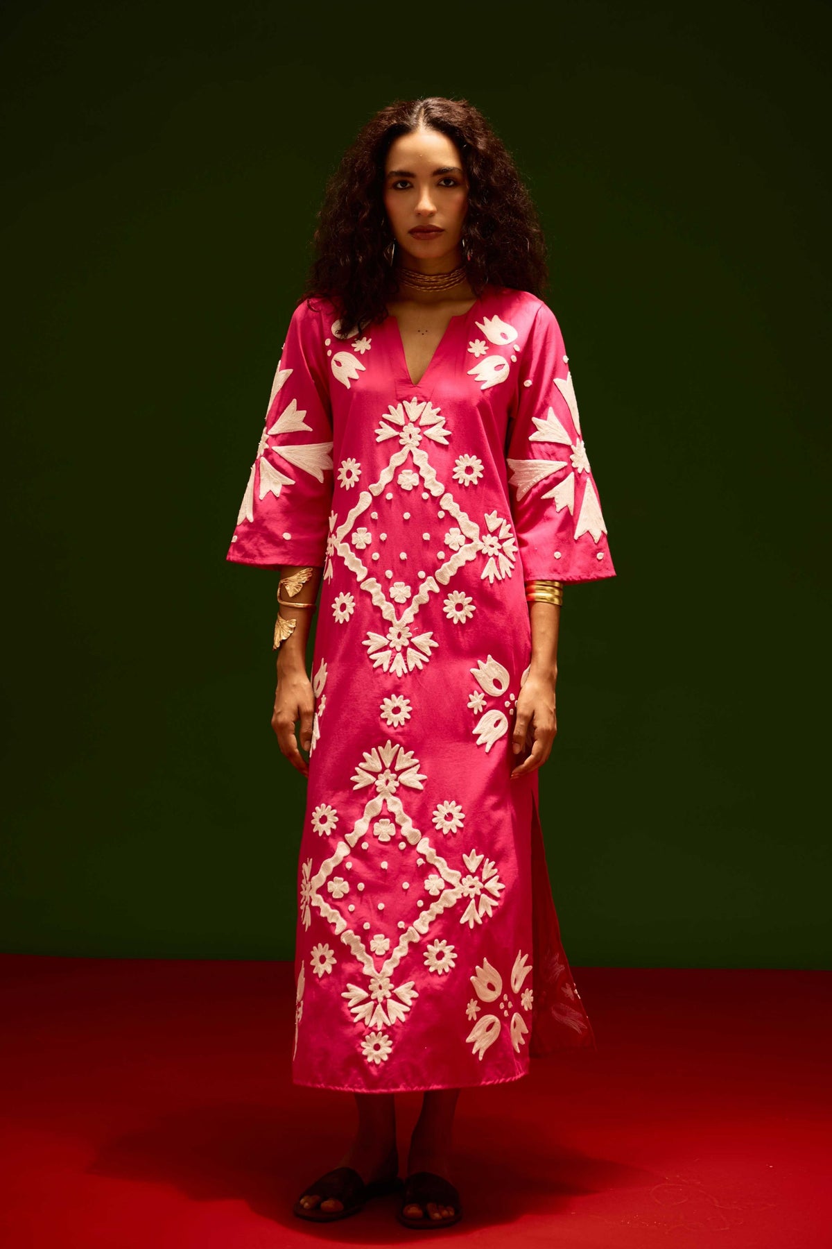 Fuchsia Cotton Maxi