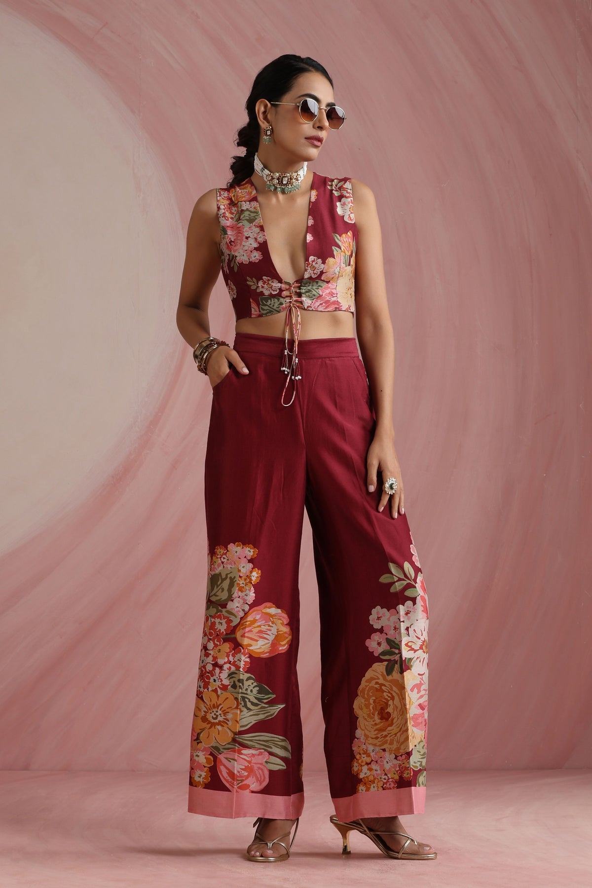 Chanderi Jacket Set