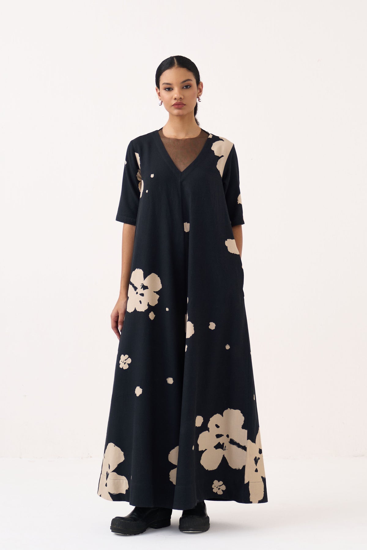 Black Floral Jumpsuit