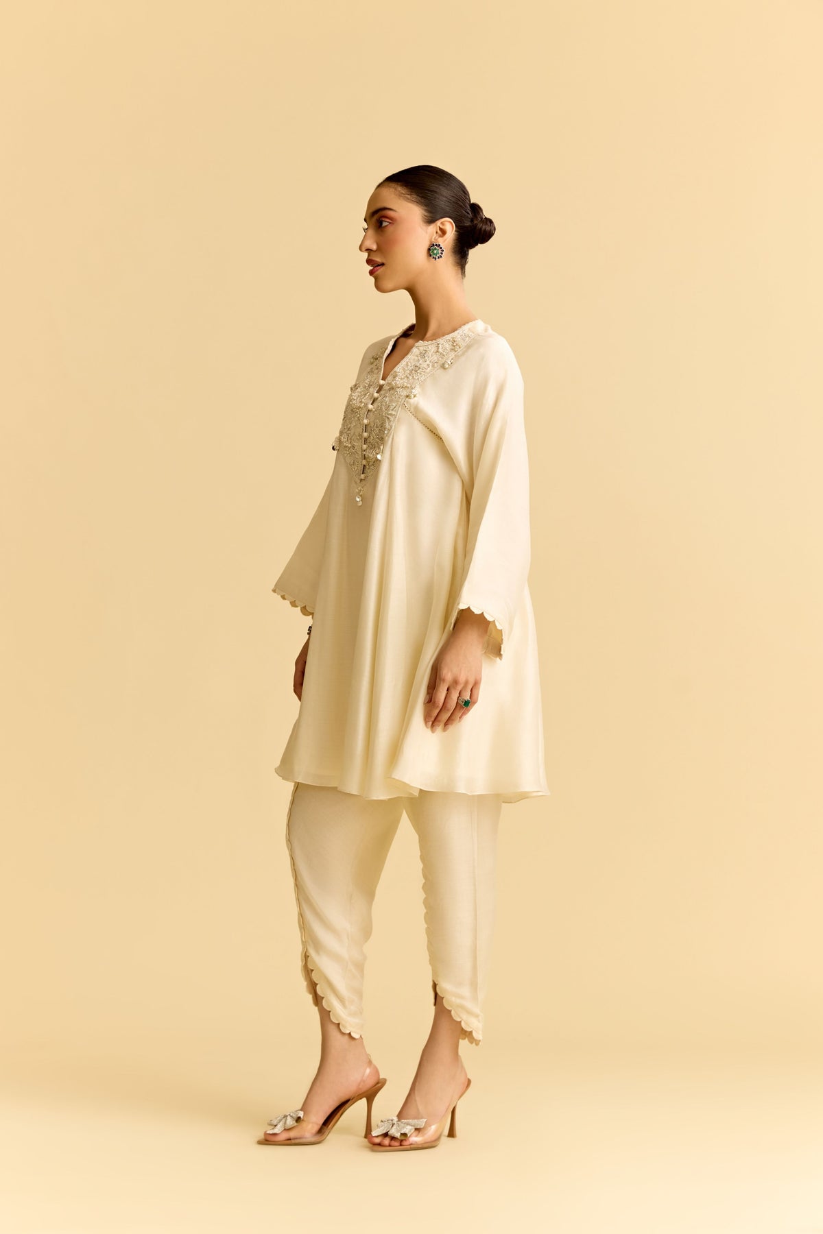 Ivory Silk Kurta Set