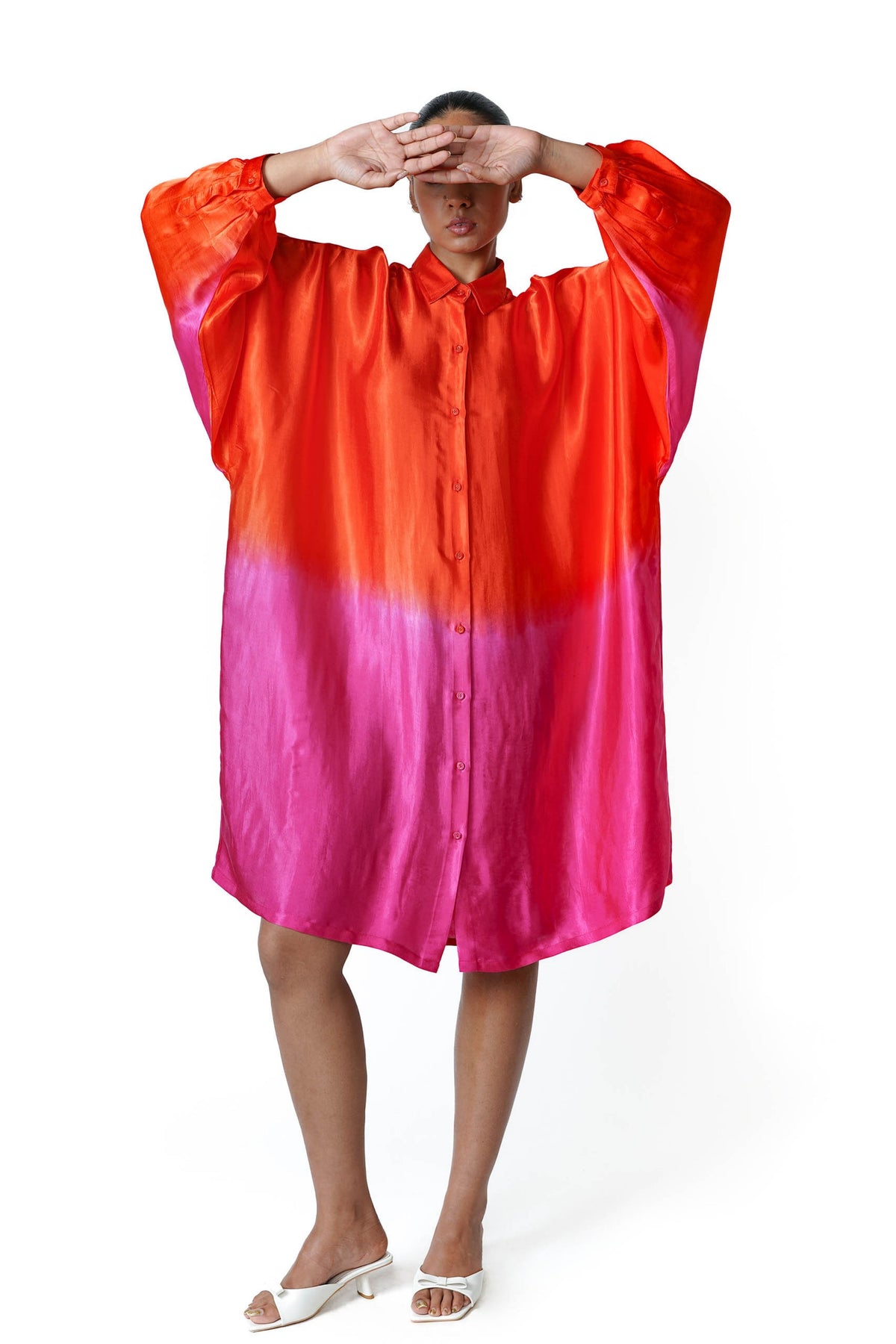 Troipcal Rush Square Shirt Dress