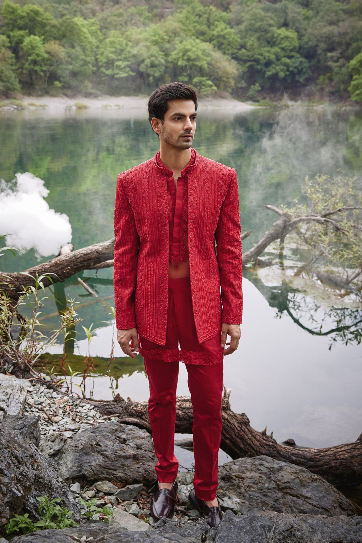 Scarlet Open Jacket Set