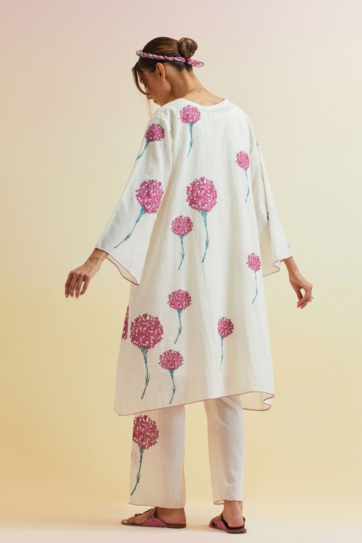 Off White A-line Kurta Set