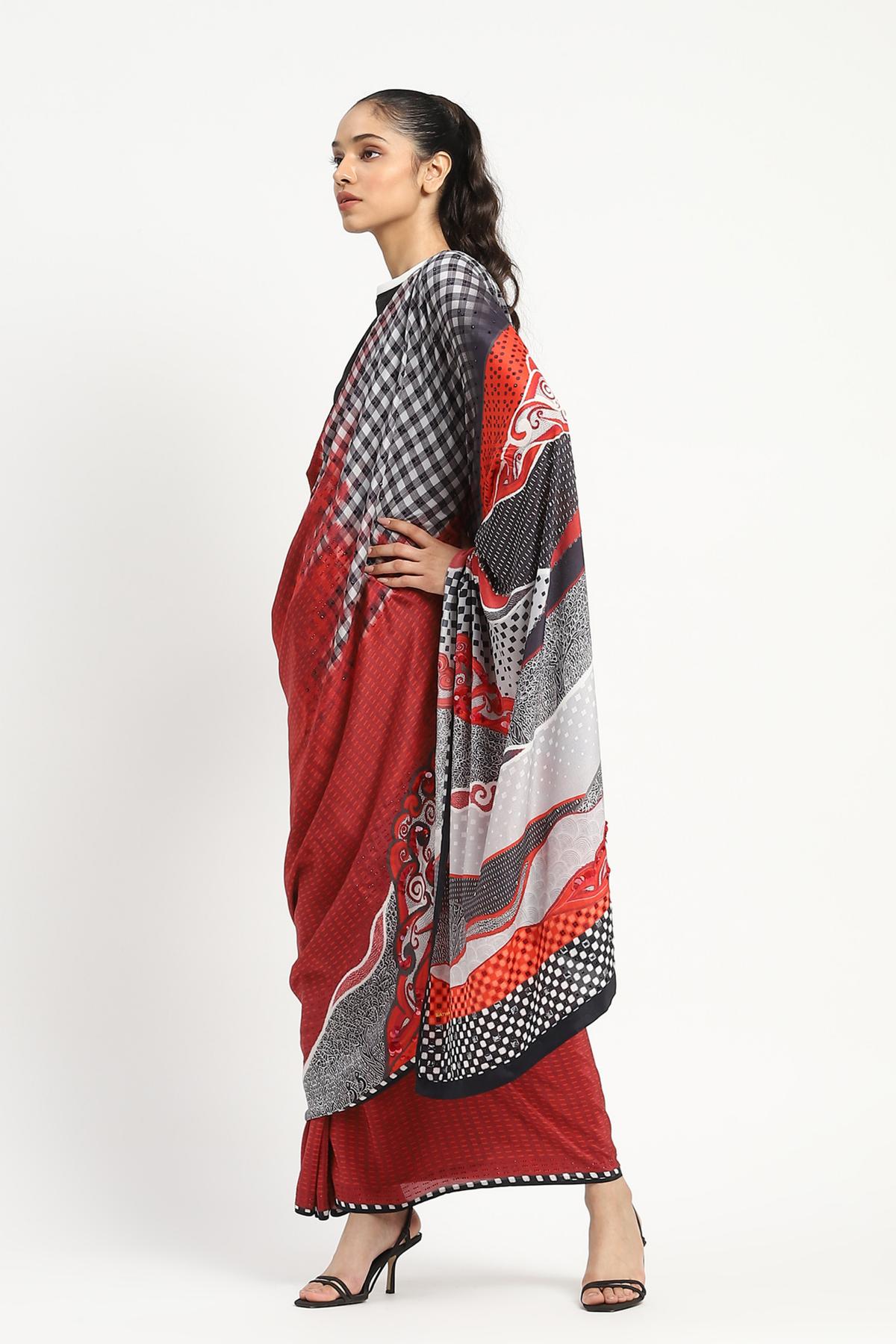 Whirl Interrupted Embellished Saree