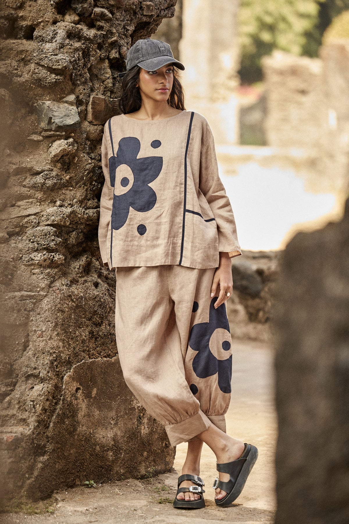 Khaki Floral Set