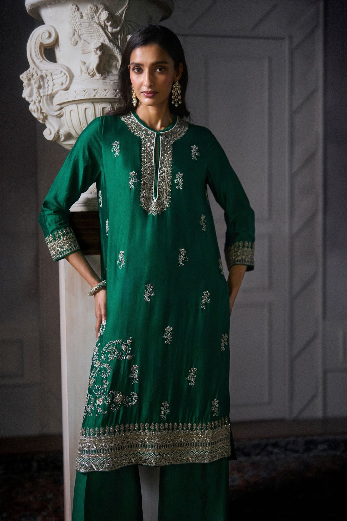 Orina Greem Kurta Set
