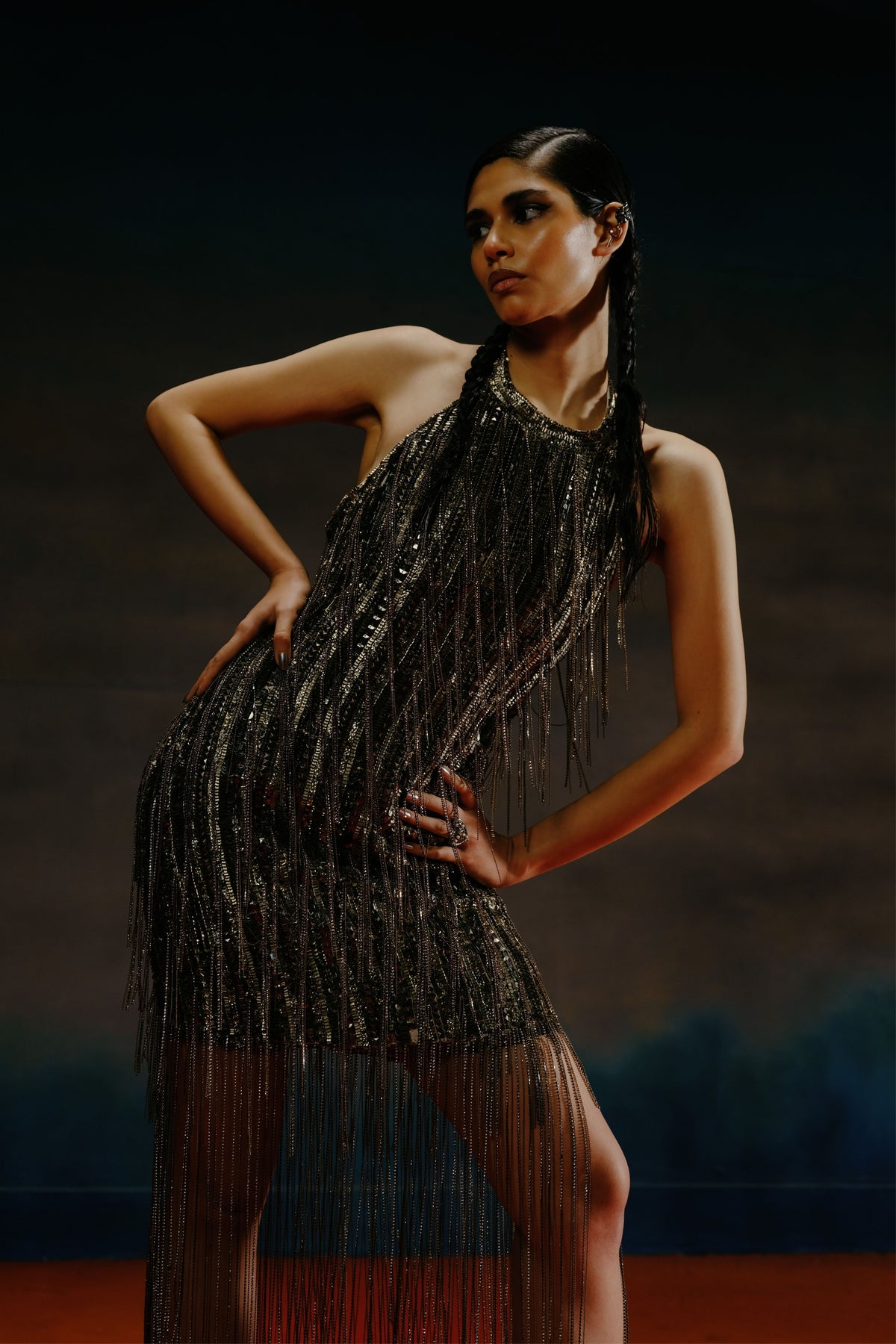 Textured Sequins Dress
