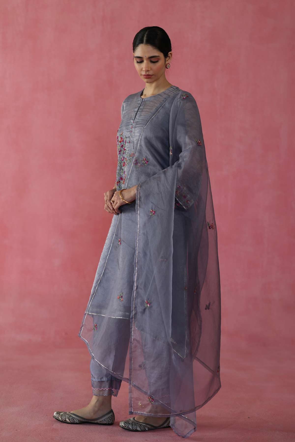 Grey Phirni Kurta Set