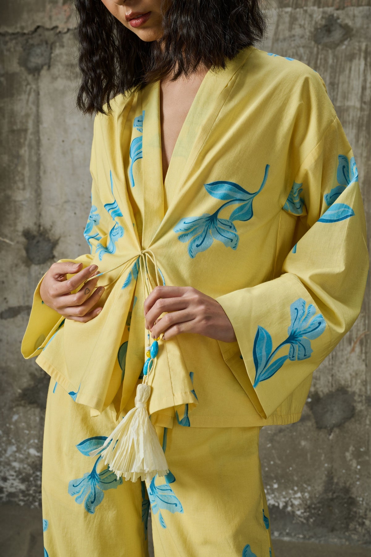 Sunlit Bloom Tie Up Top