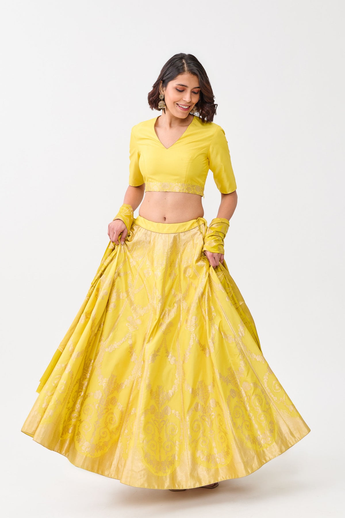 Mustard Madhumita Lehenga Set