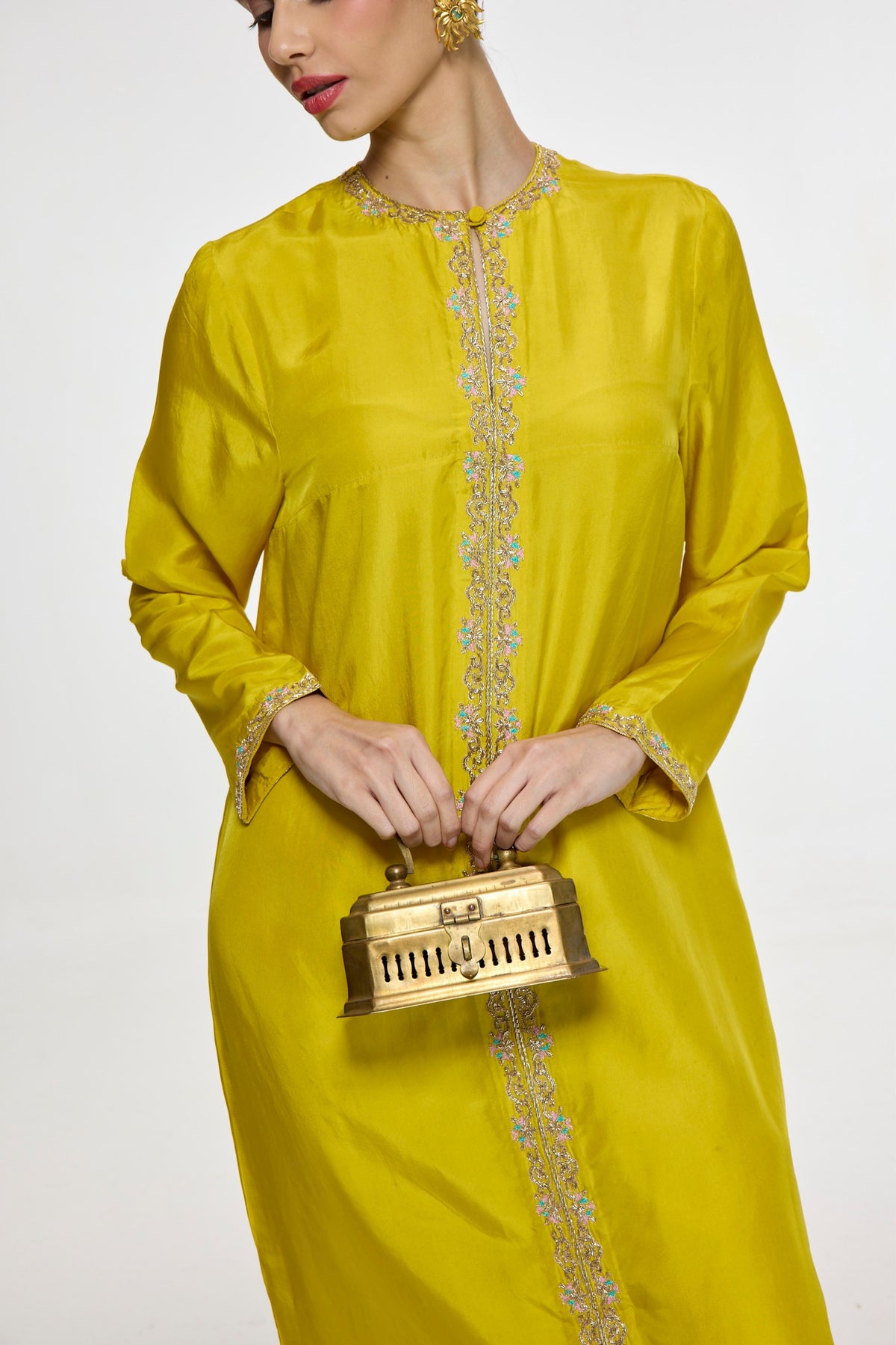 Mustard Kurta Set