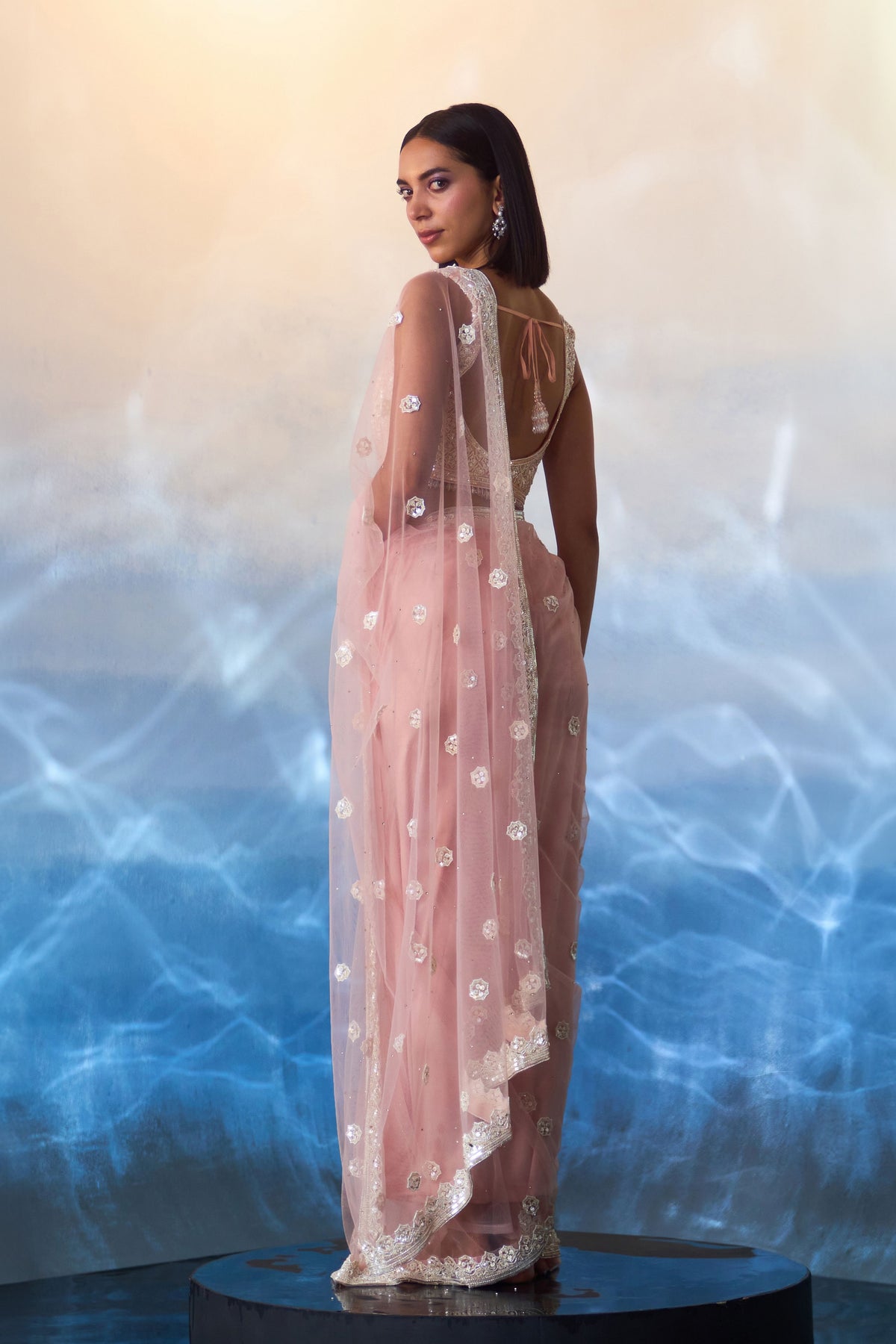 Blush Pink Saree Set