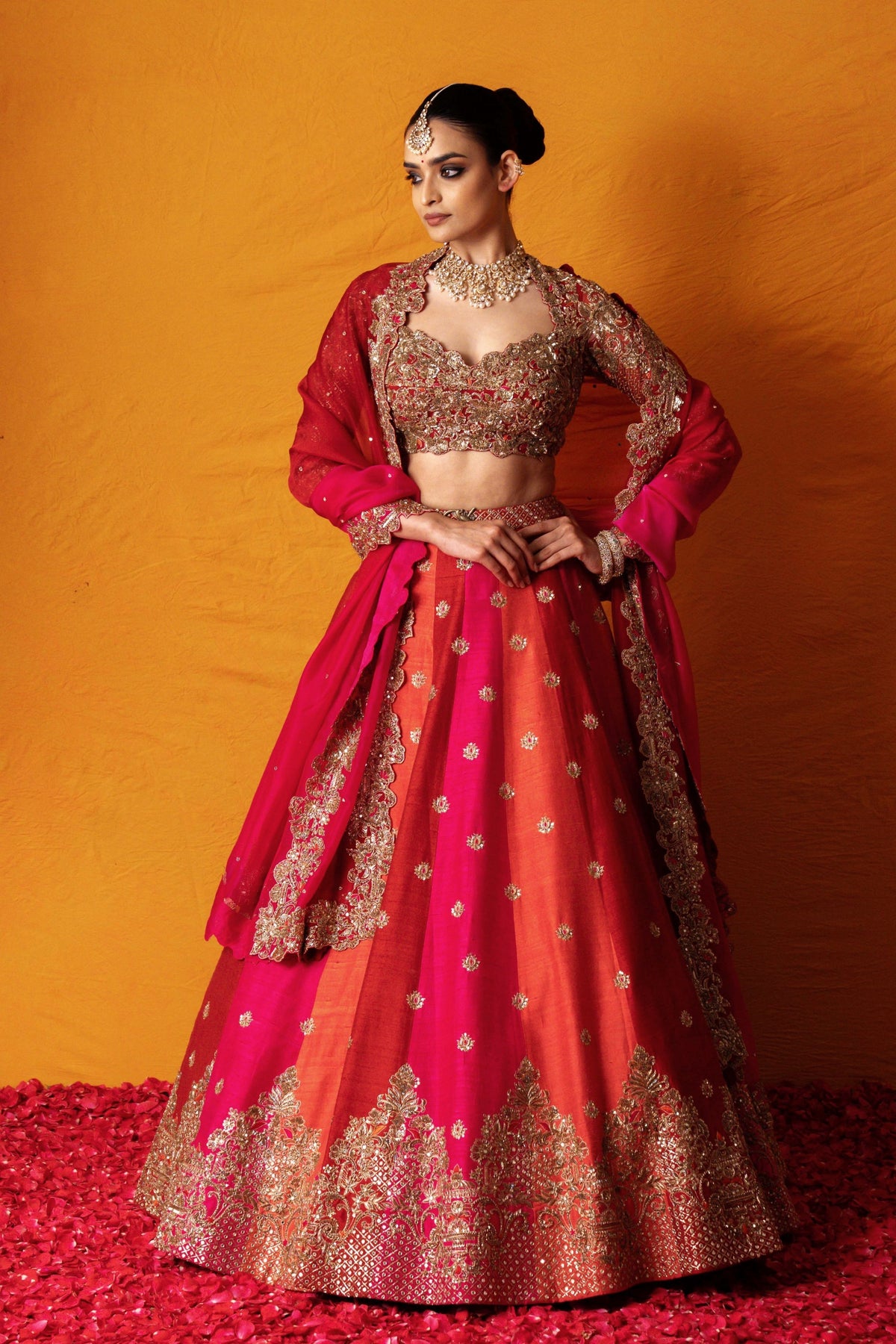 Ahalya Roja Lehenga Set