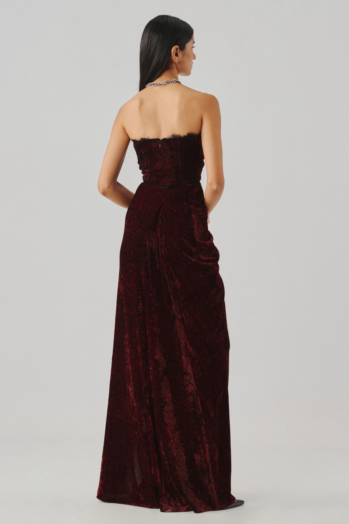Charlotte Velvet Ajrakh Gown