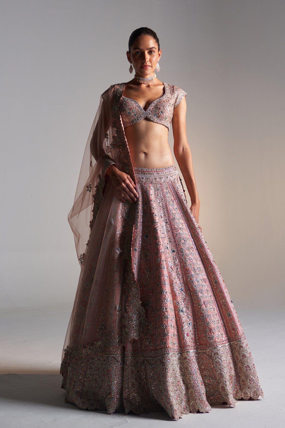 Coral Rose Lehenga Set