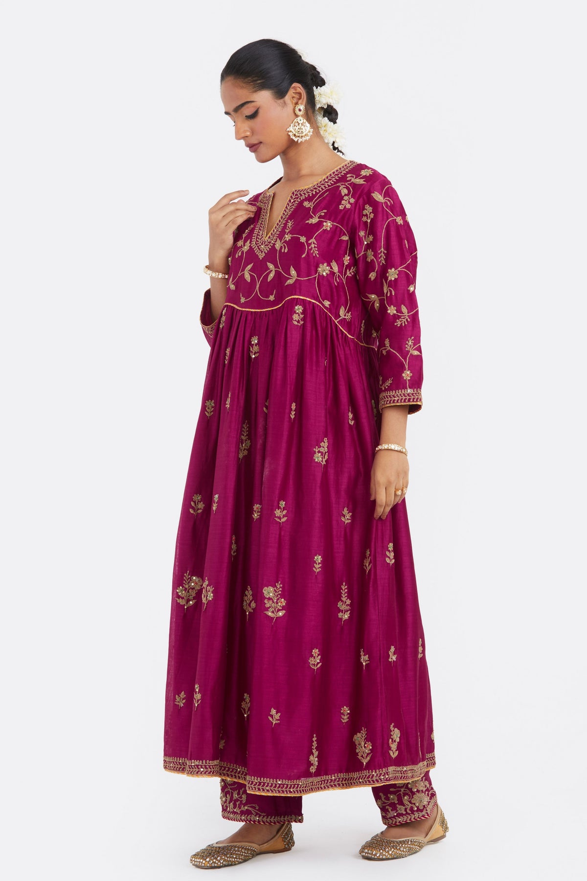 Deep Fuchsia Kurta Set