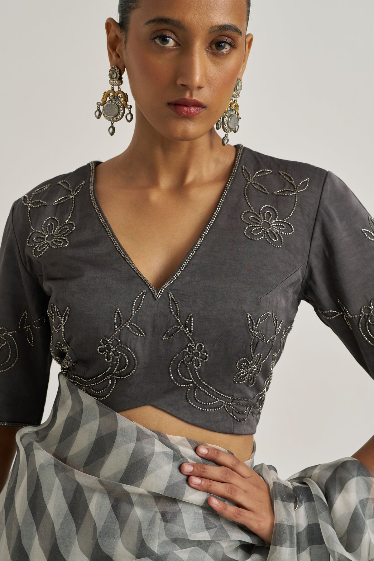 Yamini Grey Blouse