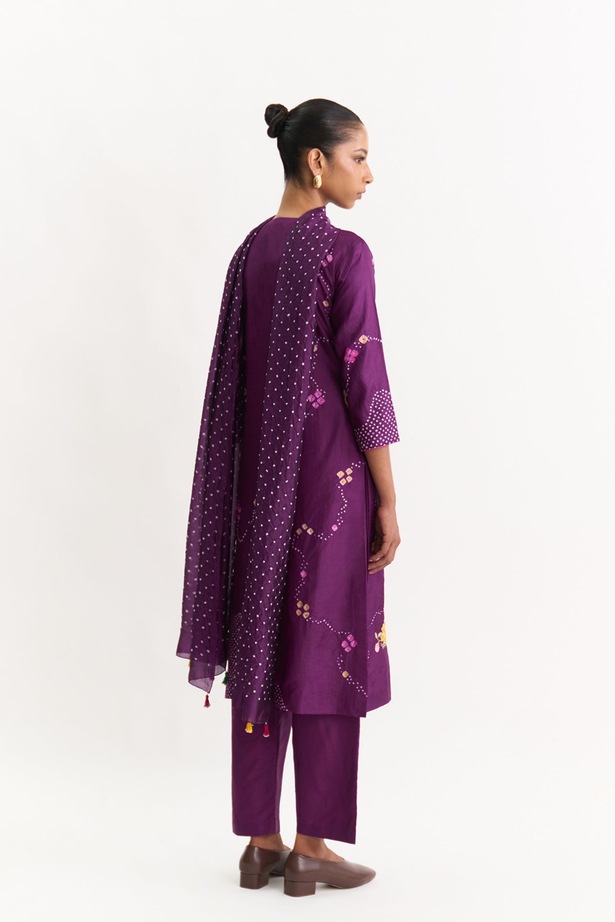Yuri Wine Kurta Set