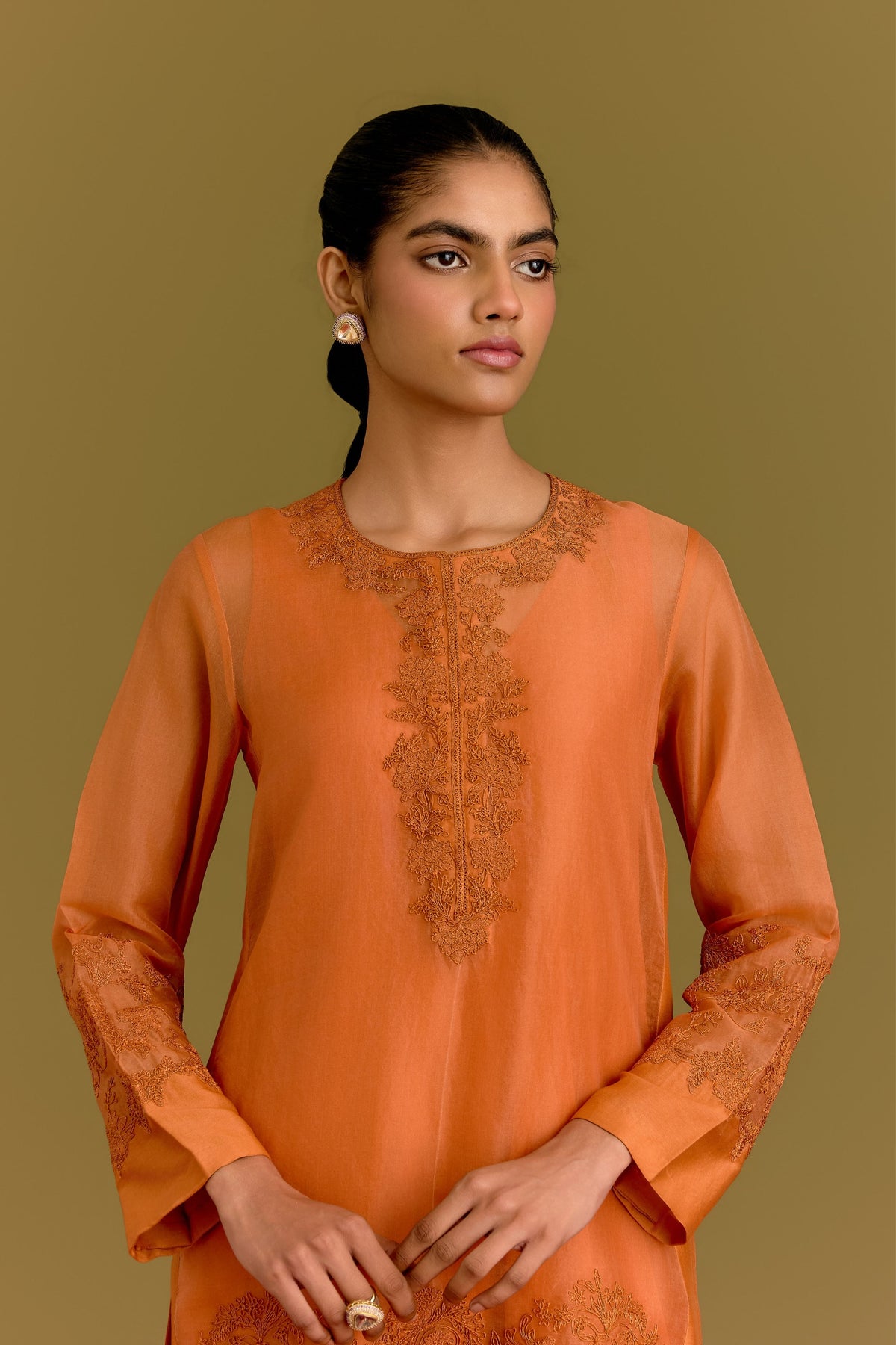 Orange Kurta Set