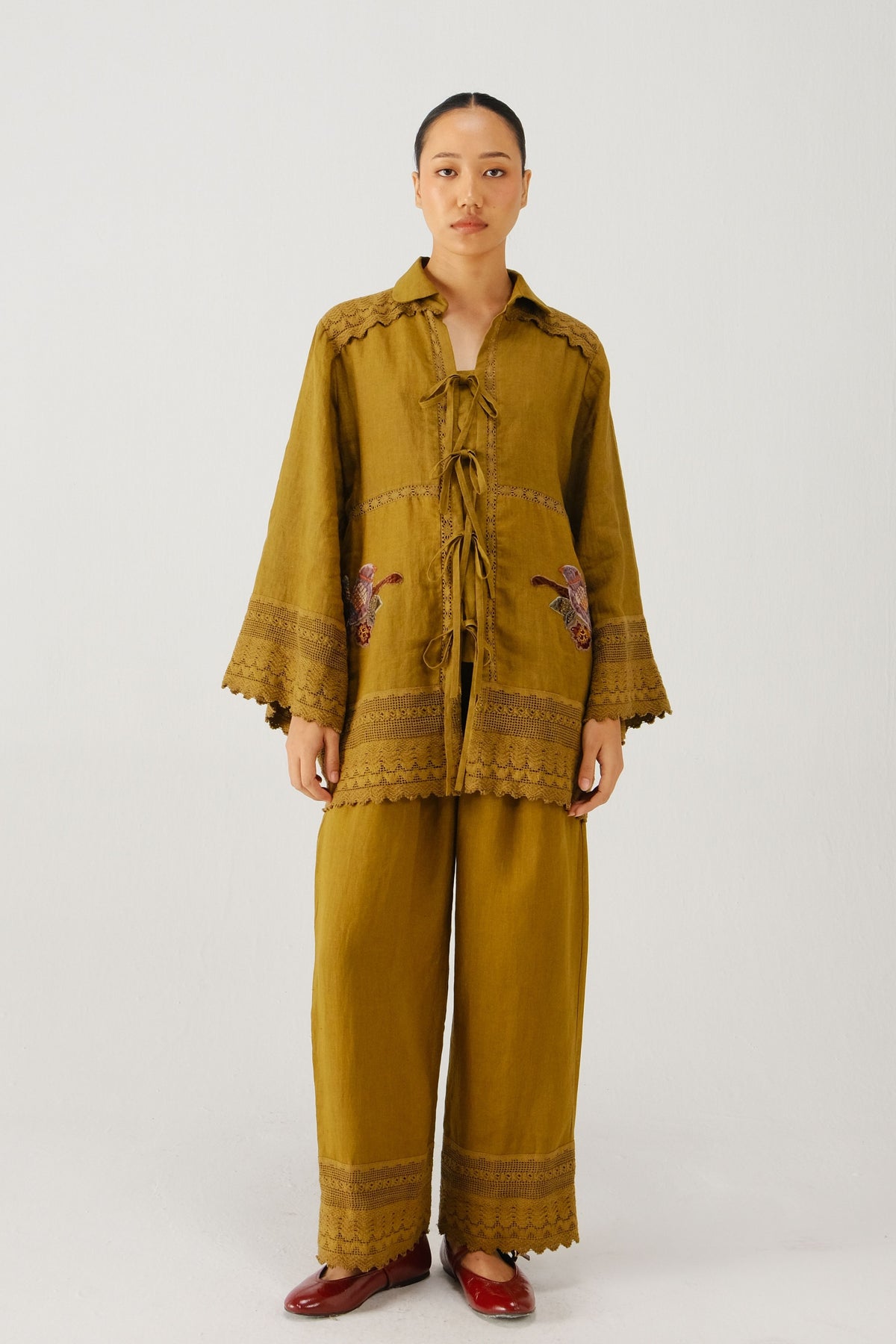 Olive Tie up Set