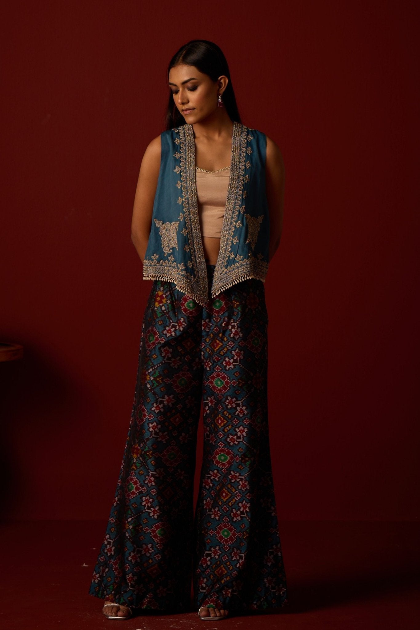 Patola Flared Palazzos - Twenty Nine - Elahe