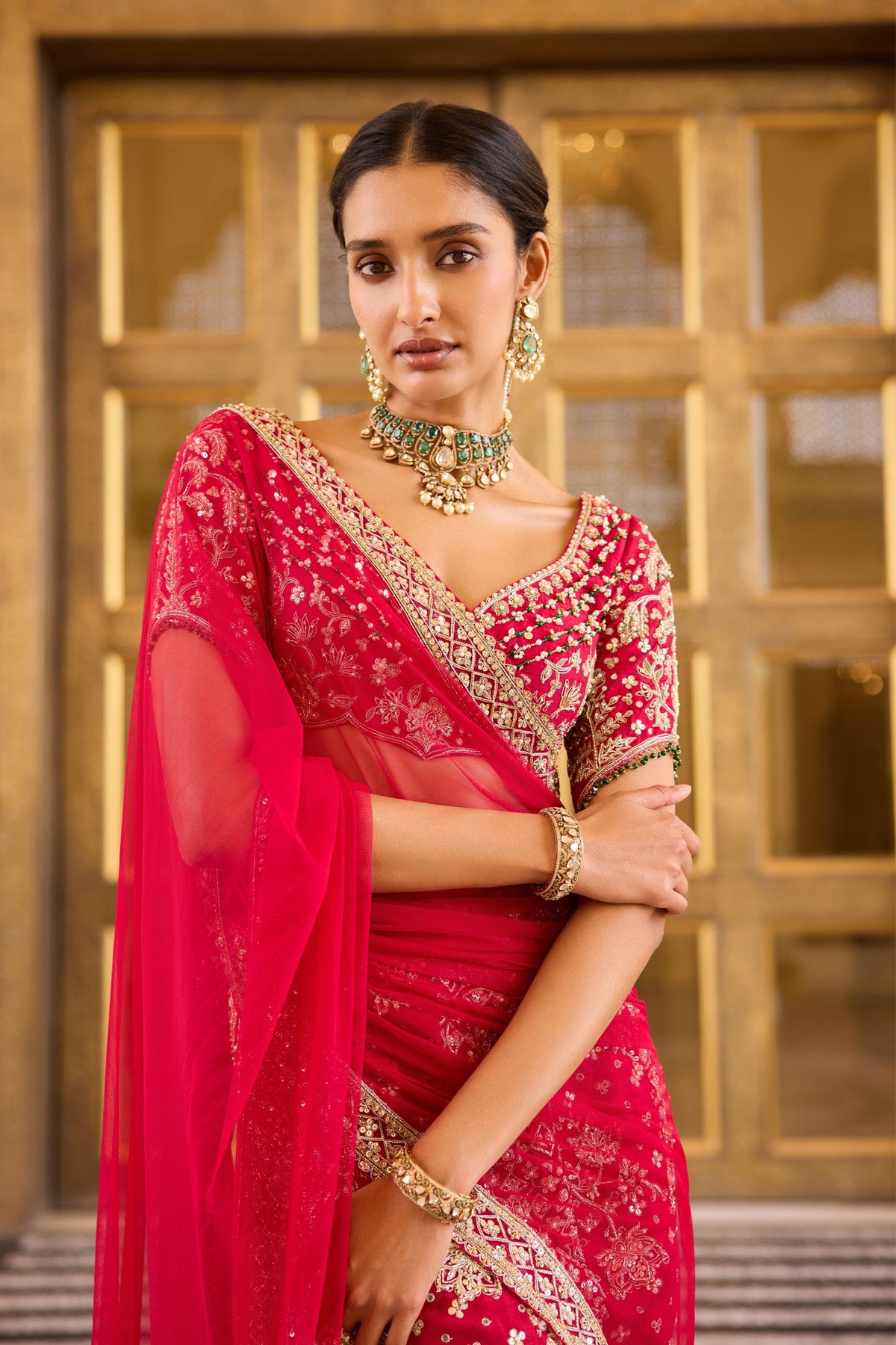 Bloom Draped Saree Set