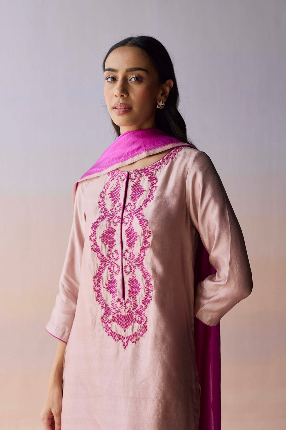 Riverstone Pink Kurta and Pants