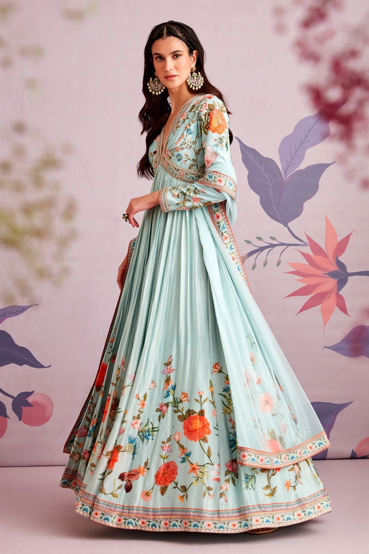 Flora anarkali set