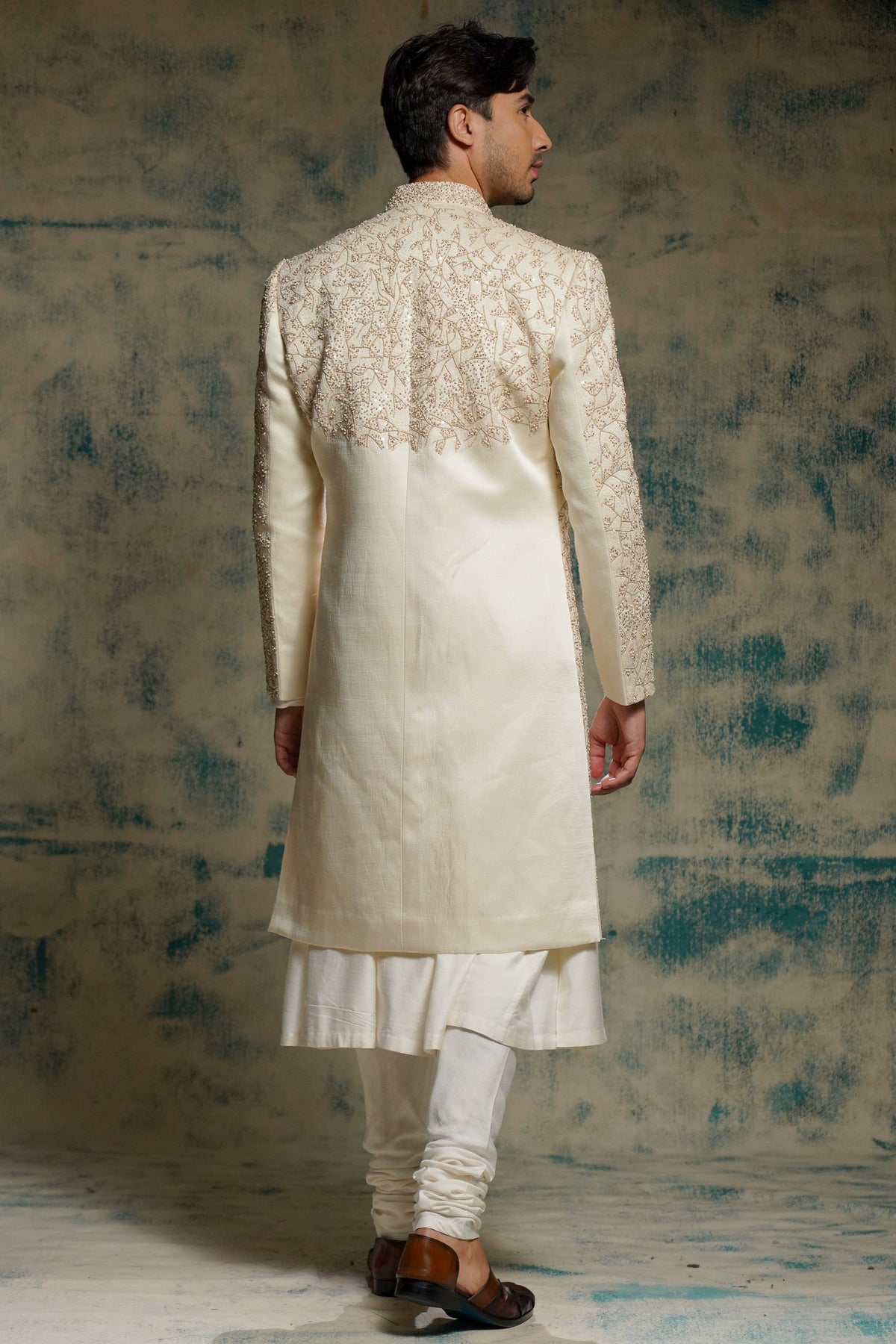Ivory Pearl Sherwani Set