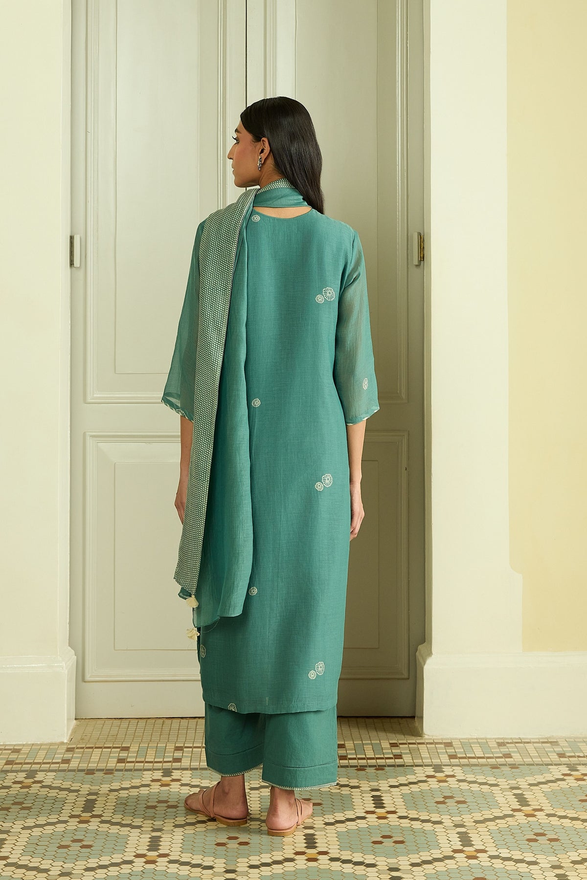 Emerald Applique Kurta Set