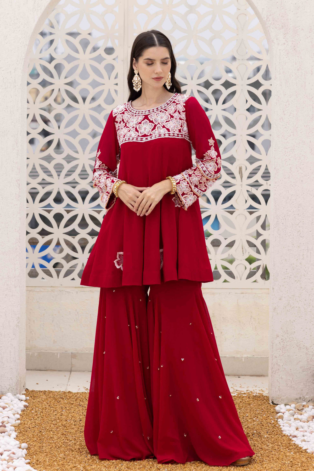 Rose Sharara Set