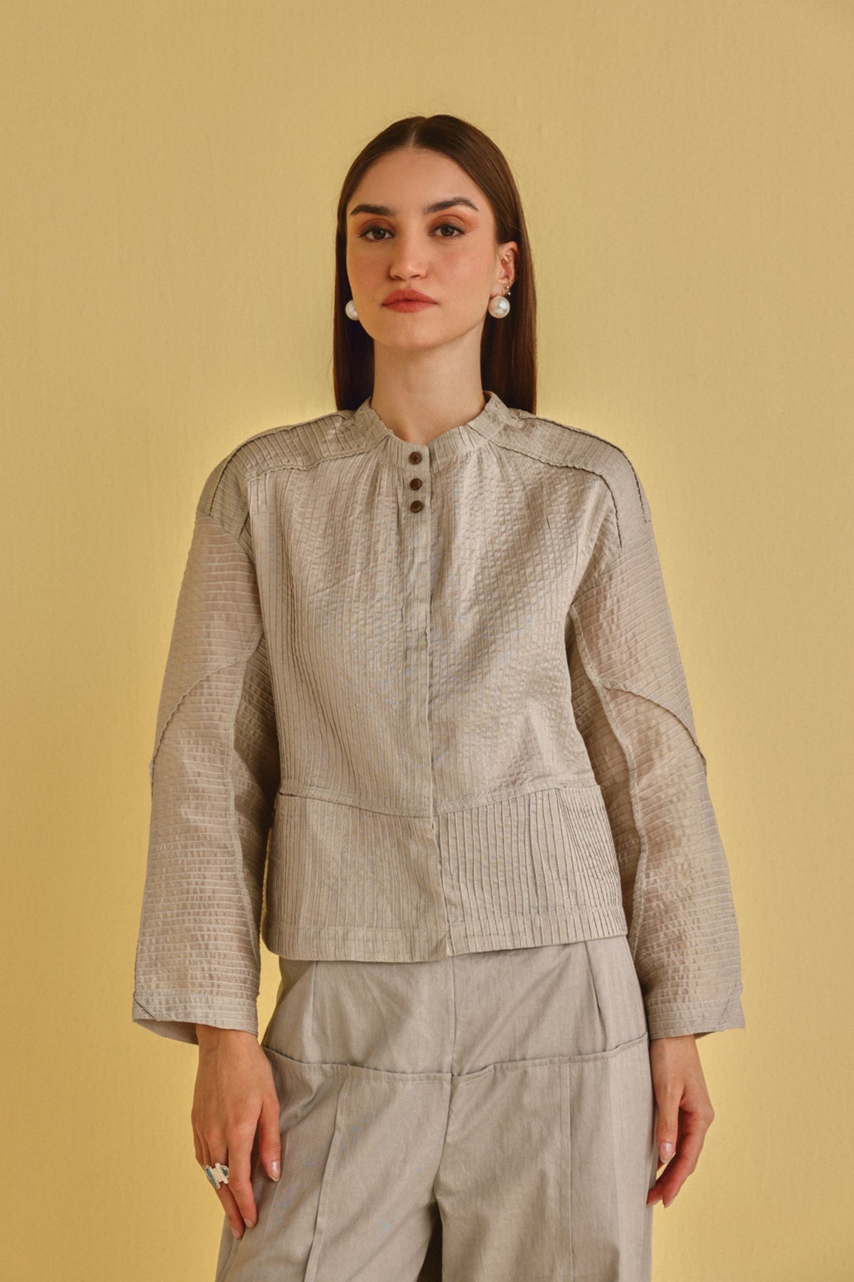 Pintuck Pleat Jacket